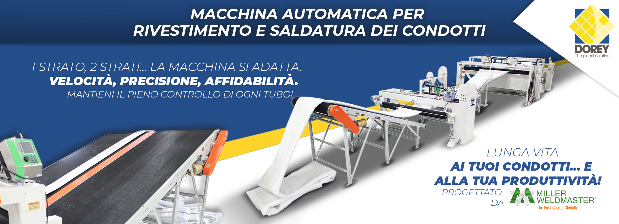 Macchina per foderare, cucire e saldare condotti di ristrutturazione