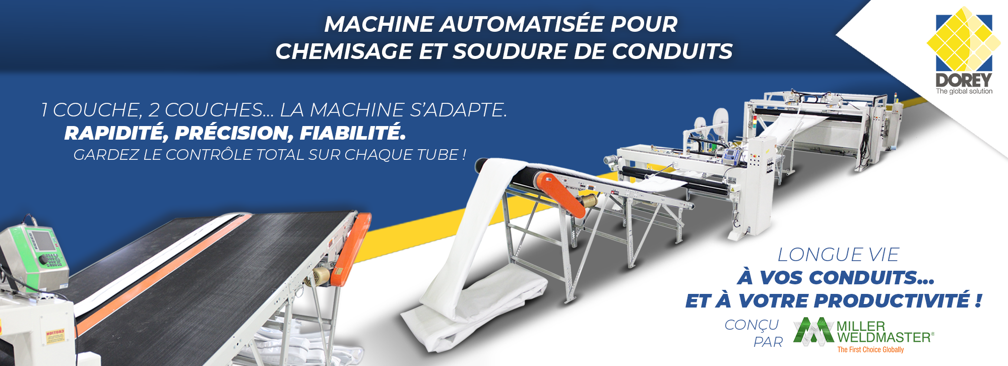 Machine pour Chemisage, Couture et Soudure des Conduits de Rénovation